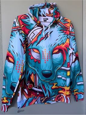 Into The AM Wolf Digital Graphic Pullover Hoodie
Sweatshirt Unisex size L